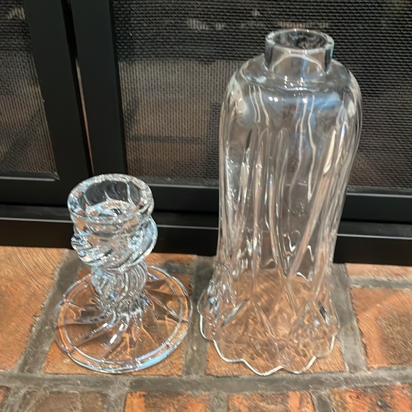 Set of 2 beautiful Crystal d’arques hurricane lamps - Picture 5 of 11